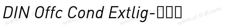DIN Offc Cond Extlig字体转换